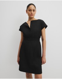Country Road - Australian Cotton Shirred Waist Mini Dress