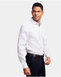 Brooksfield - MODERN RETRO PRINT REG FIT BUSINESS SHIRT