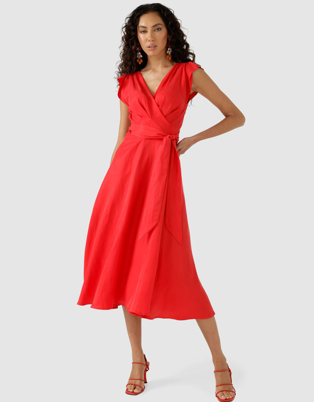 SACHA DRAKE - Xenia Wrap Dress In Fire