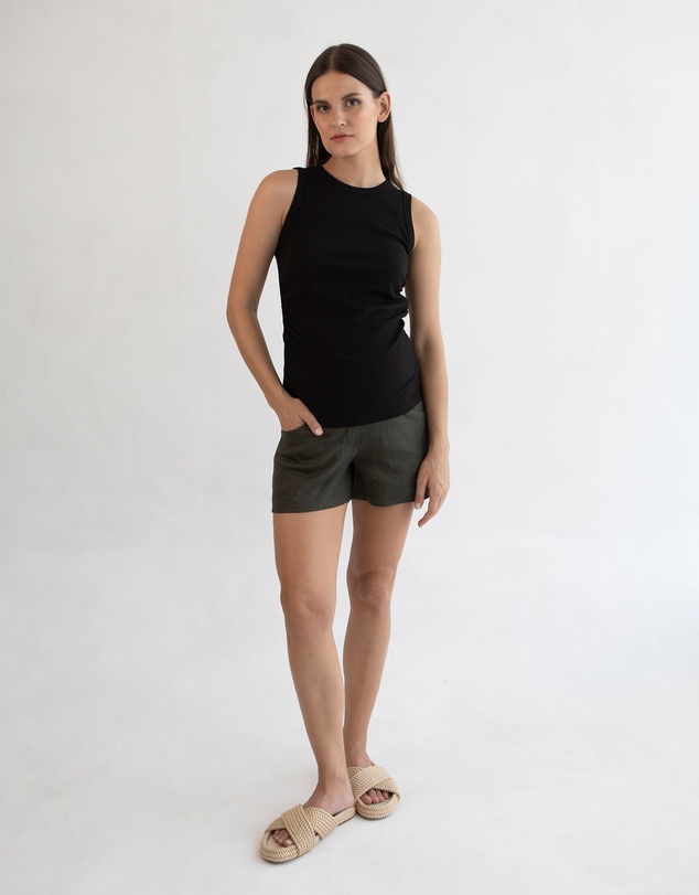 Soon Maternity - Nala Overbelly Linen Shorts