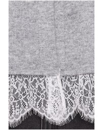 Petal & Pup - Helga Lace Trim Cardigan - Grey