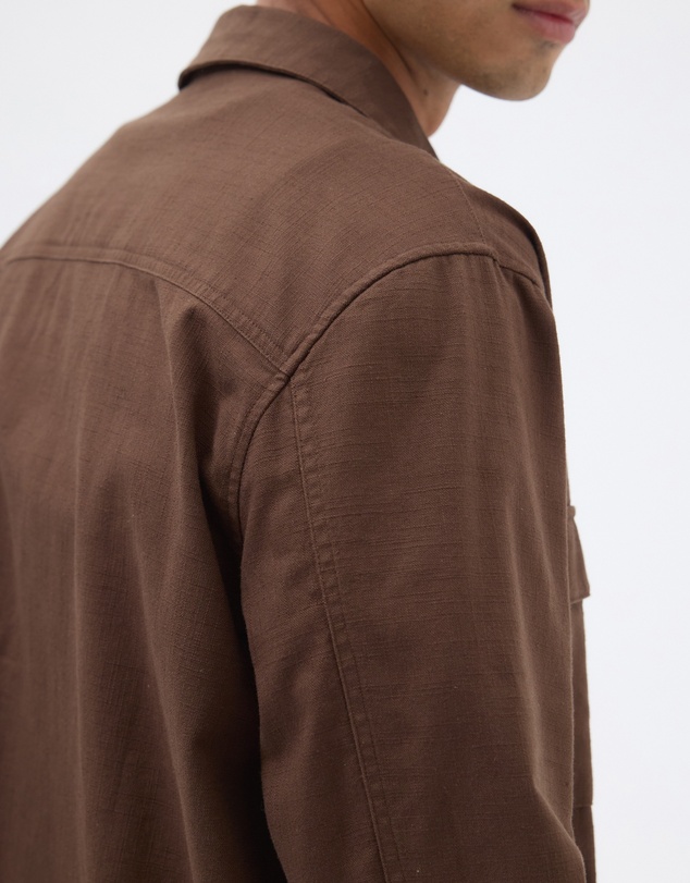 AERE - Utility Pocket Linen Blend Shirt
