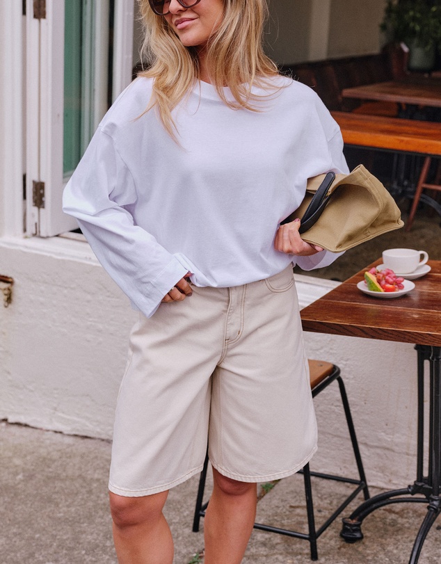 Ceres Life - Olive Belted Denim Short
