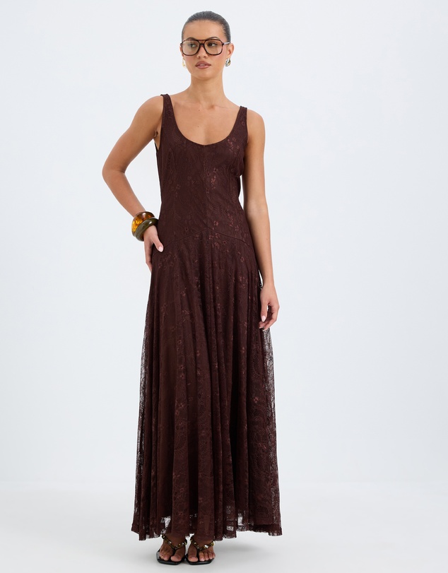 Calli - Penny Lace Midi Dress