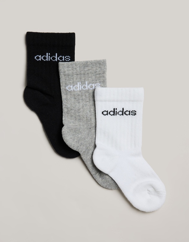 adidas Performance - 3-Pack Linear Crew Socks - Kids