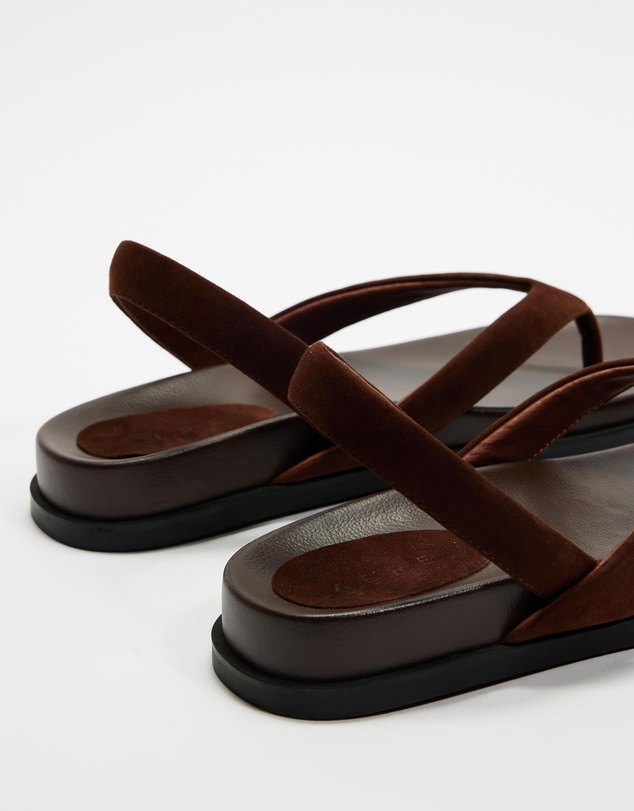AERE - Suede Sling Back Leather Thongs