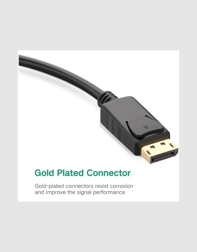 Ugreen - UGREEN DP Male to VGAFemale Converter Black