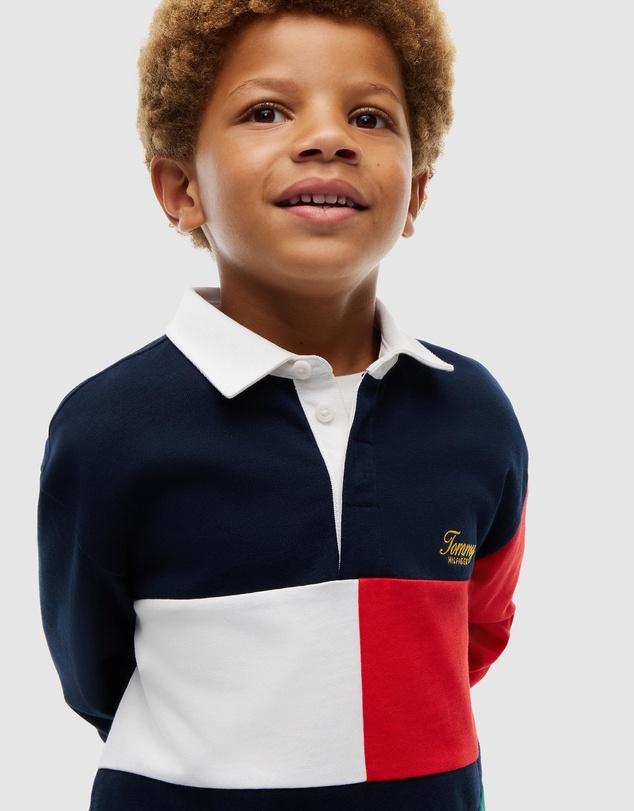 Tommy Hilfiger - Rugby Stripe LS Polo Shirt - Teens