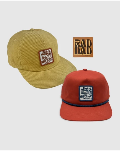 Banabae - Park Hangs Adult and Kid Cap Bundle - Yellow / Rust