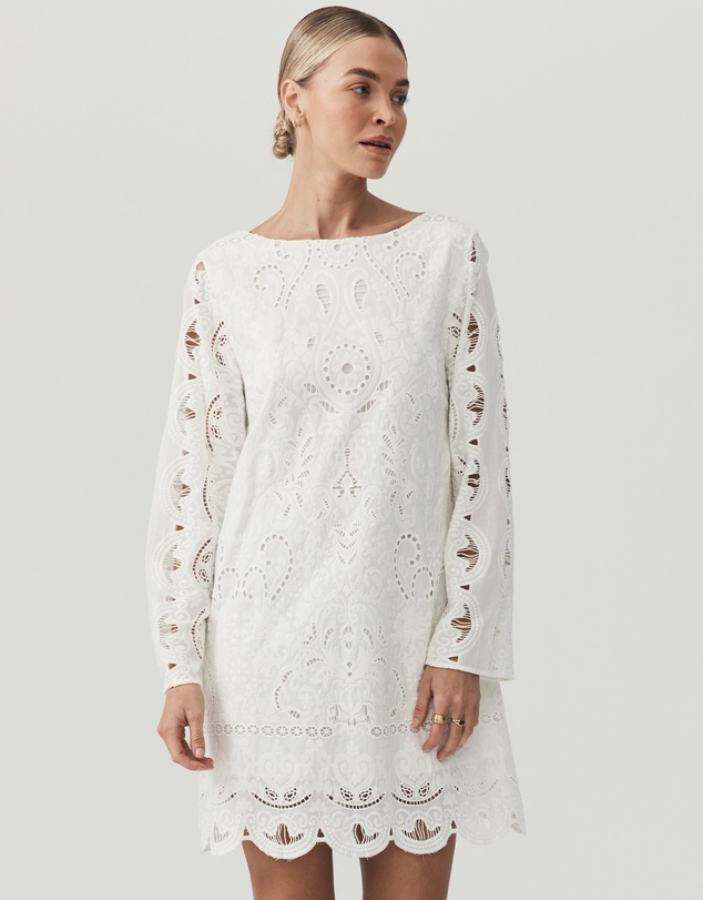 MOS The Label - Nora Embroidery Mini Dress