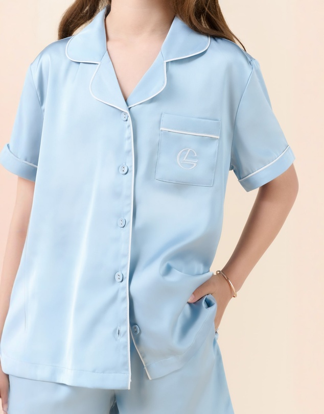 Gingerlilly - Mini Sonia Silky Satin Short PJ Set