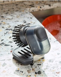 Joseph Joseph - SinkTech™ Soap-dispensing Palm Brush with Stainless Steel Storage Stand