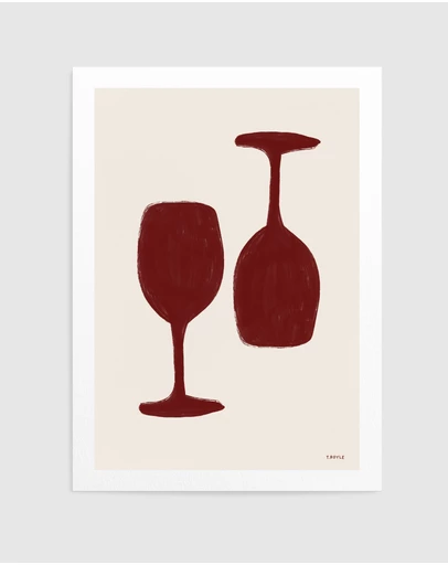 Olive et Oriel - Wine Time by Tara Royle Art Print