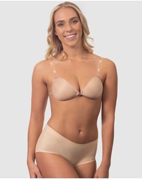B Free Intimate Apparel - Sleek Stick On Bra with Straps (A-B-C-D-E-F) Cup