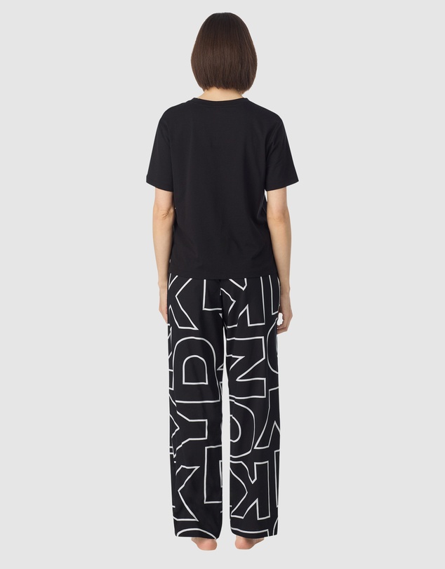 DKNY - Cotton & Viscose Short Sleeve T-Shirt & Pant Long Pyjama Set