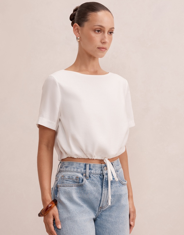 Forever New Petite - Rosie Petite Bubble Linen Top