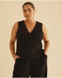 Atmos&Here Curvy - Freida Wrap Vest Top
