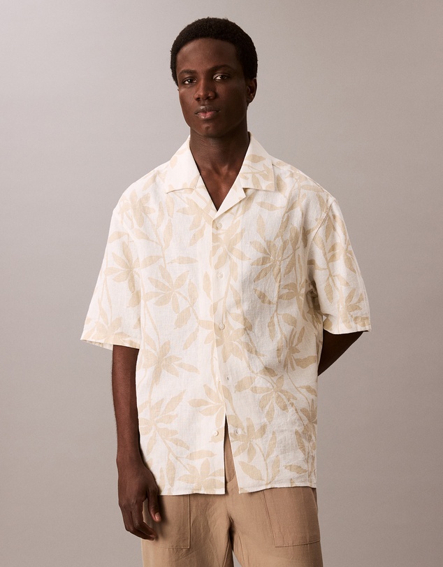 Calvin Klein - Printed Linen Relaxed Shirt