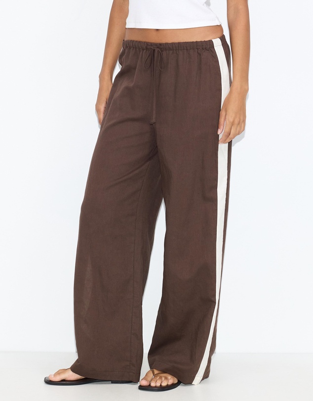 Dazie - Balmy Wave Linen Blend Beach Pants