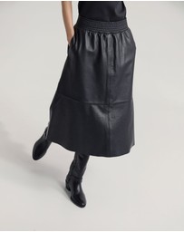 Oxford - Jaya Leather Midi Skirt