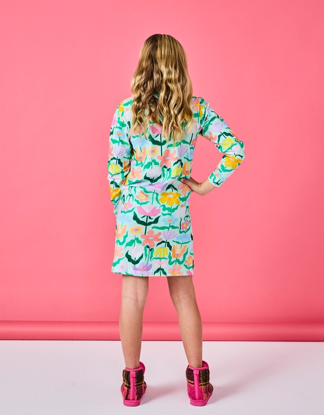 Kip&Co - Popping Flowers Organic Cotton LS Nightie - Kids-Teens