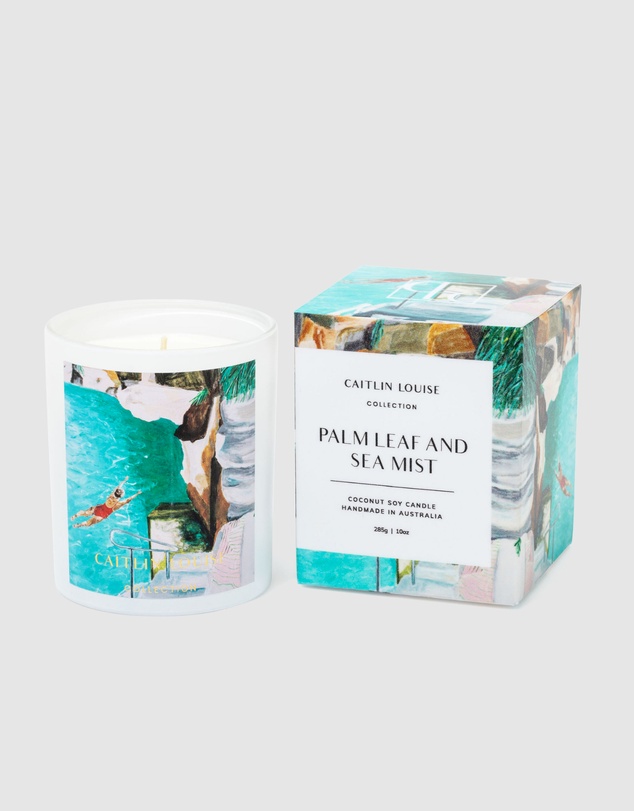 Caitlin Louise Collection - Palm Leaf & Sea Mist Scented Artist Candle