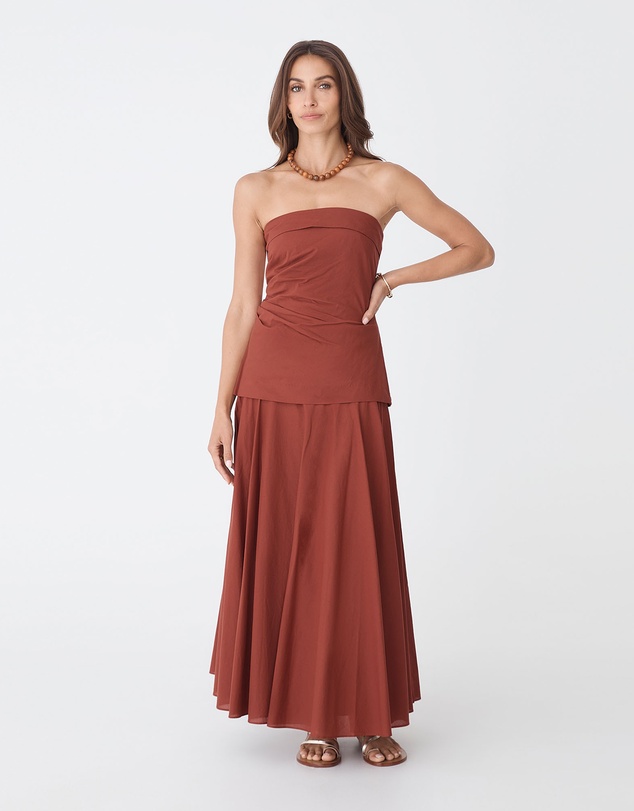 Forcast - Deb Cotton Midi Full Skirt