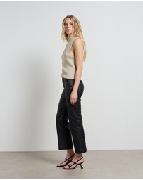 DRICOPER DENIM - Cody Coated Kick Flare Trousers