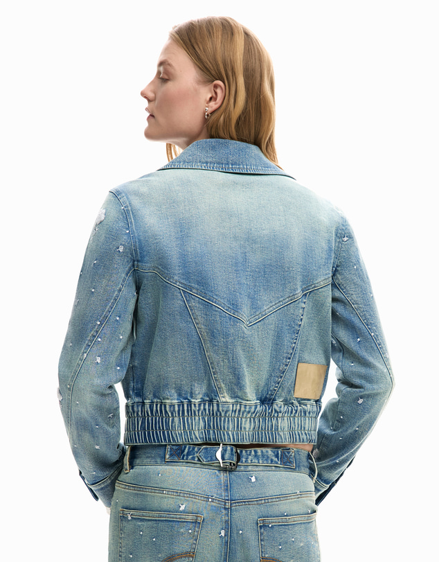 Desigual - Trucker jacket with embroidery