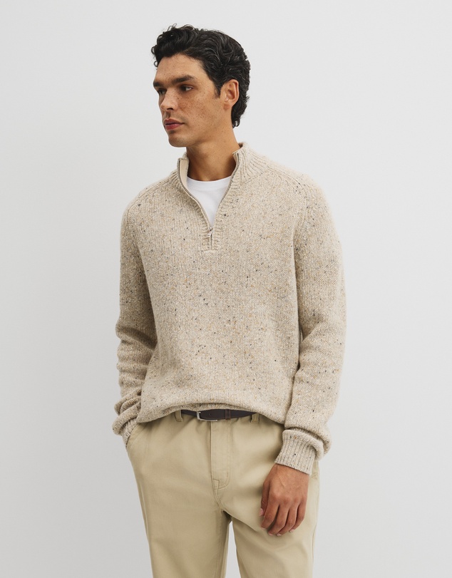 Country Road - Merino Nep Quarter Zip Knit