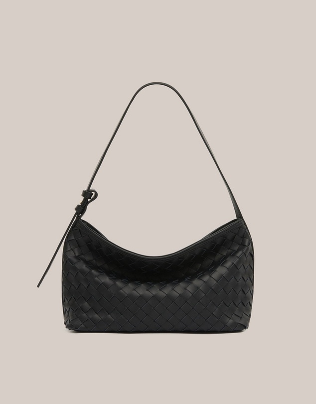 VESTIRSI - Elena Woven Shoulder Bag Black