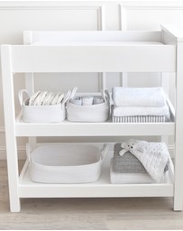Living Textiles - 3 Pc Cotton Rope Storage Set - White