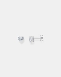 THOMAS SABO - Ear studs heart-shaped with white zirconia