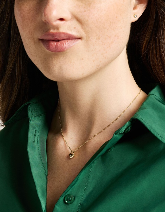 Fossil - JEWELERY Gold-Tone Heart Necklace and Earrings Gift Set