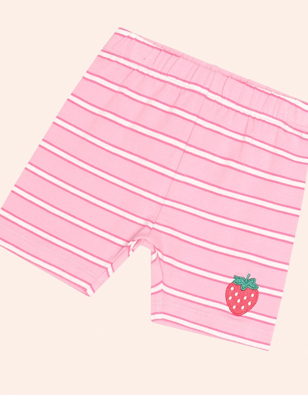 Huxbaby - Strawberry Creme Stripe Bike Shorts - Babies-Teens