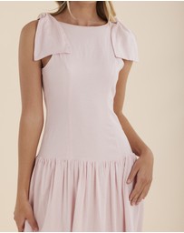 Amelius - Mavie Bow Linen Maxi Dress