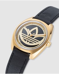 adidas Originals - Edition One - Gold Case & Black Leather Band