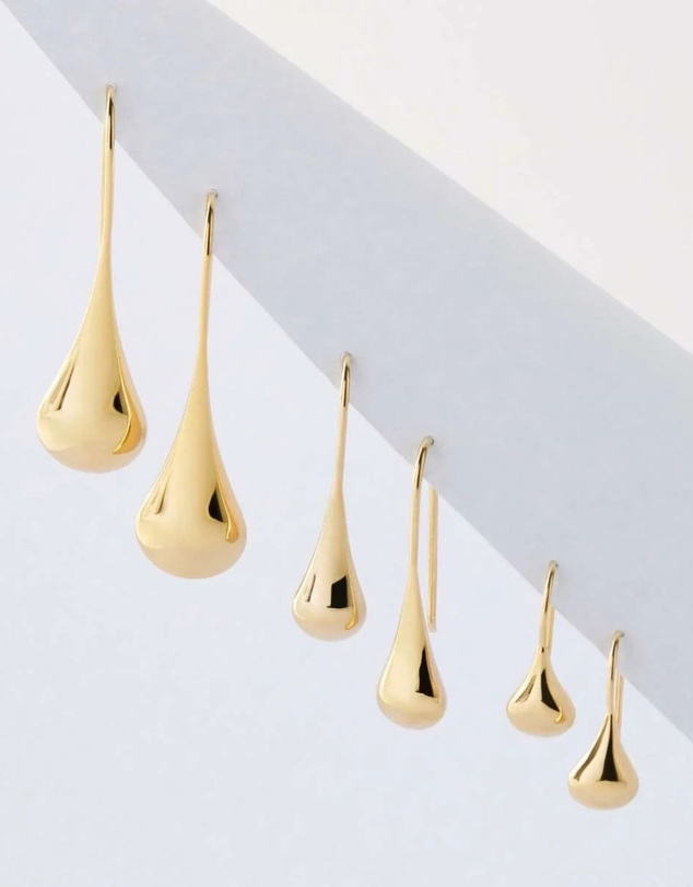 Najo - My Silent Tears Yellow Gold Earring