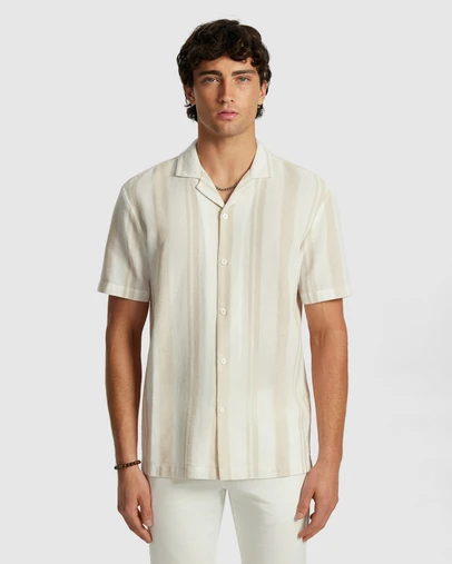 yd. - Aruba Stripe Cotton Shirt