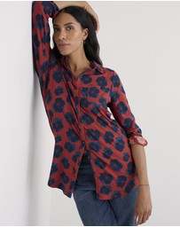 Seasalt - Seasalt Cornwall Red Dove Plant Jersey Button-Through Tunic