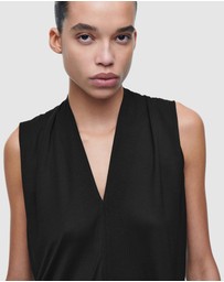 COS - Draped V-Neck Top
