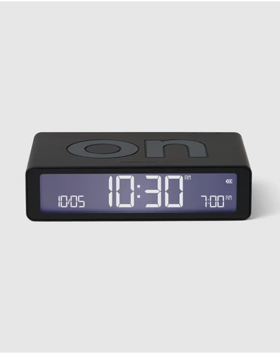 Lexon - Lexon Flip Classic Reversible Alarm Clock - Black