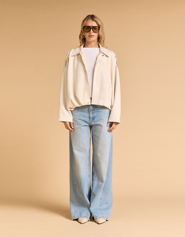 MVN - Faux Suede Bomber Jacket