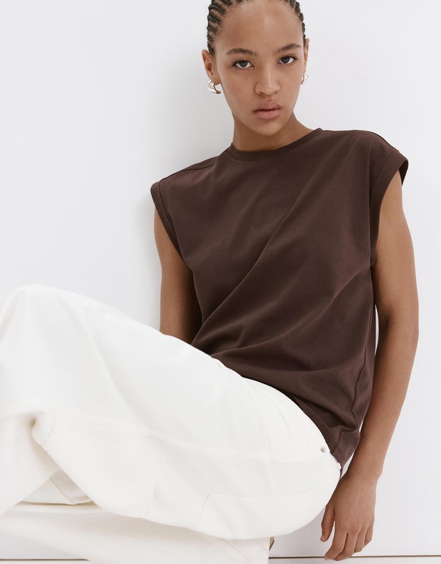 M.N.G - Short-Sleeved Cotton T-Shirt