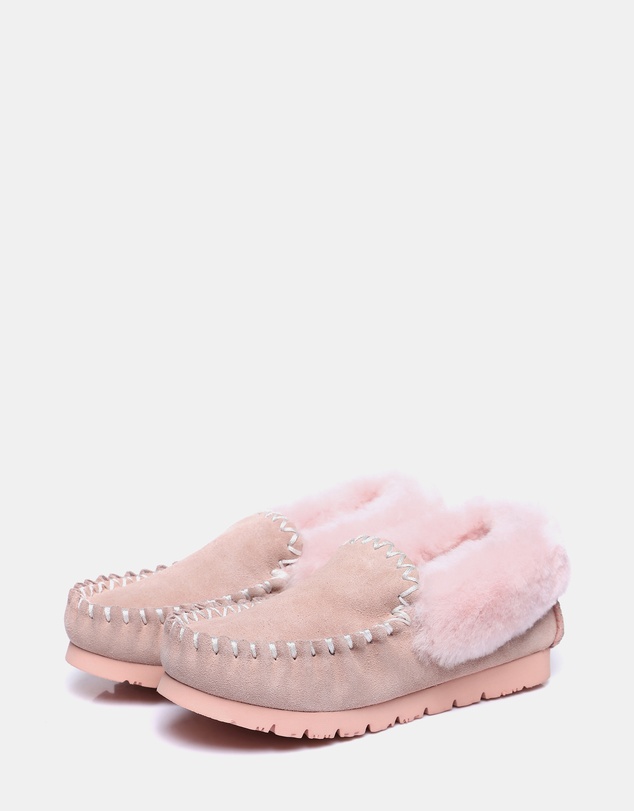 EVERAU - Australian Shepherd Ugg Popo Moccasins Cow Suede Upper Moccasins