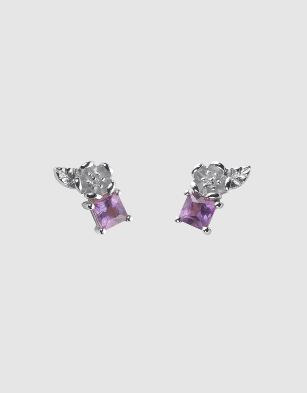 Karen Walker - Rock Garden Studs with Amethyst