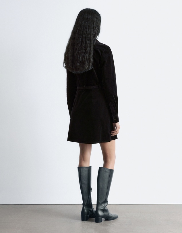 & Other Stories - Belted Velvet Mini Dress