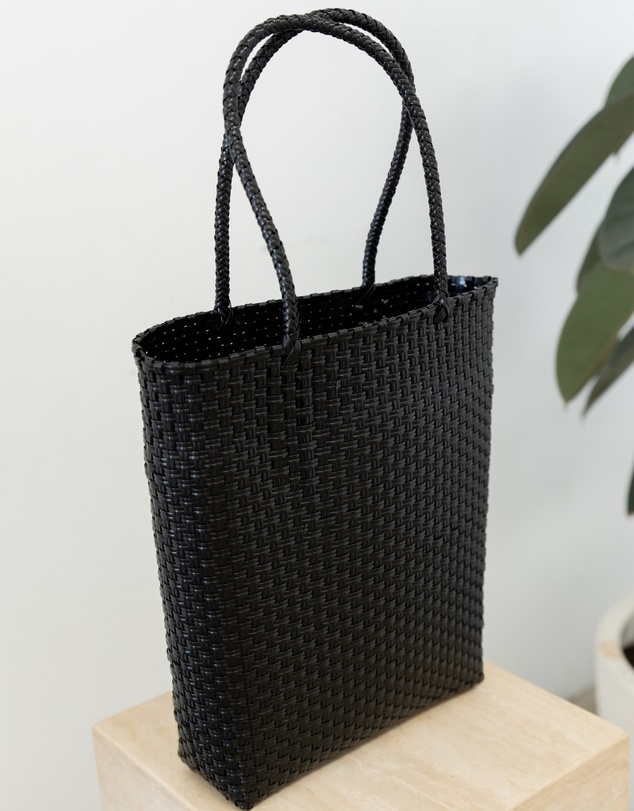 Mimmi Terra - Woven Shopper Tote Nera