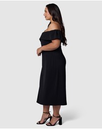 Pink Dusk by Curve Project - Dark Desires Midi Dress