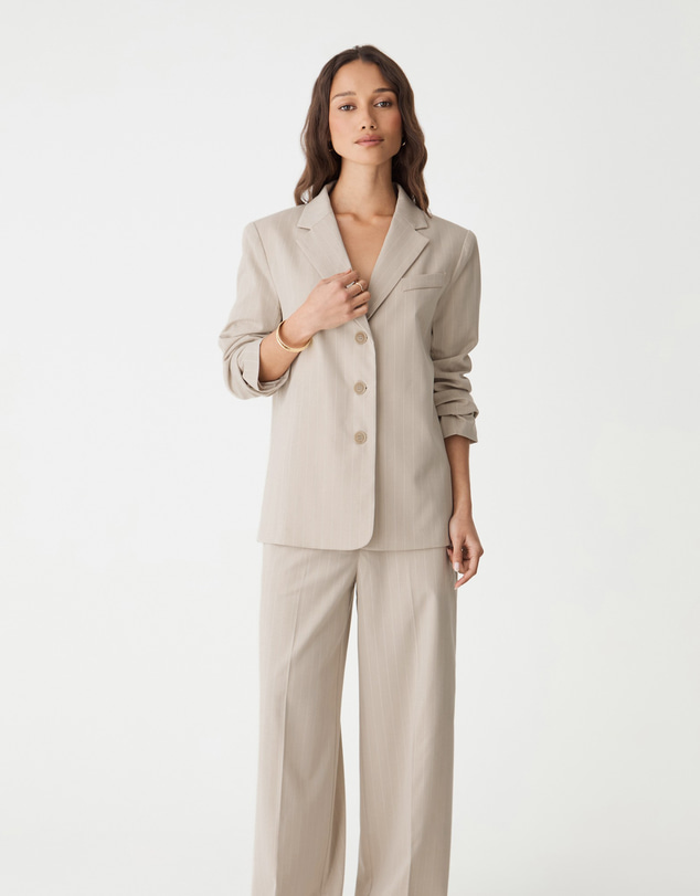 Forcast - Zoe Pinstripe Wide Leg Pants